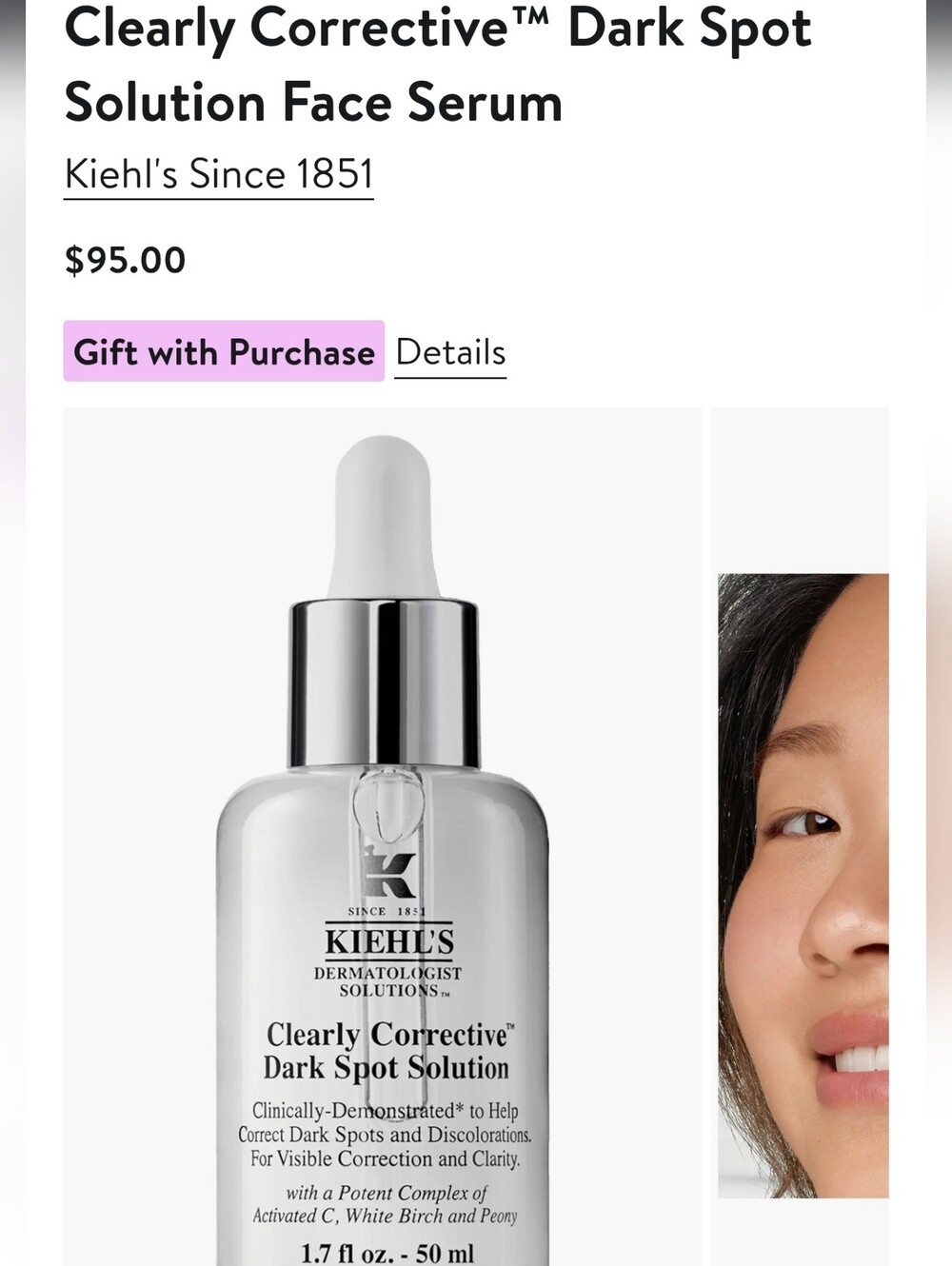 Khiels 1.7 Oz. Clearly Corrective Dark Spot Solution